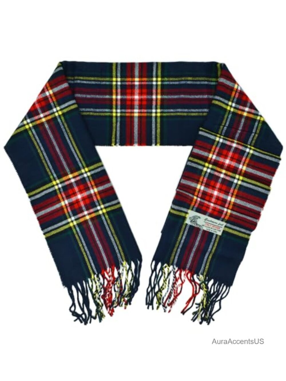 Cashmere Feel Scottish Tartan Plaid Winter Scarf Soft Tassel Wrap - Picture 2 of 2